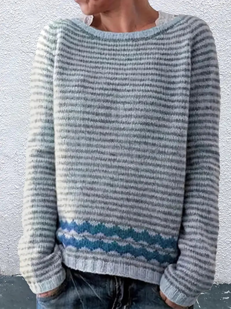 Isabelle™ | Pull rayé élégant confortable quotidien