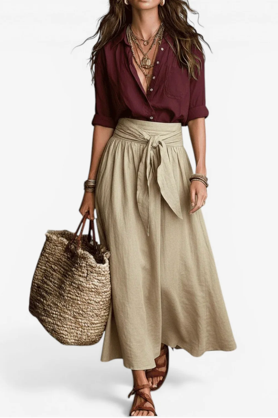 ENSEMBLE ARIIA™ – JUPE MIDI NŒUD