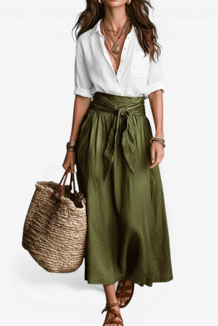 ENSEMBLE ARIIA™ – JUPE MIDI NŒUD