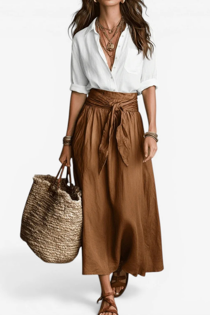 ENSEMBLE ARIIA™ – JUPE MIDI NŒUD