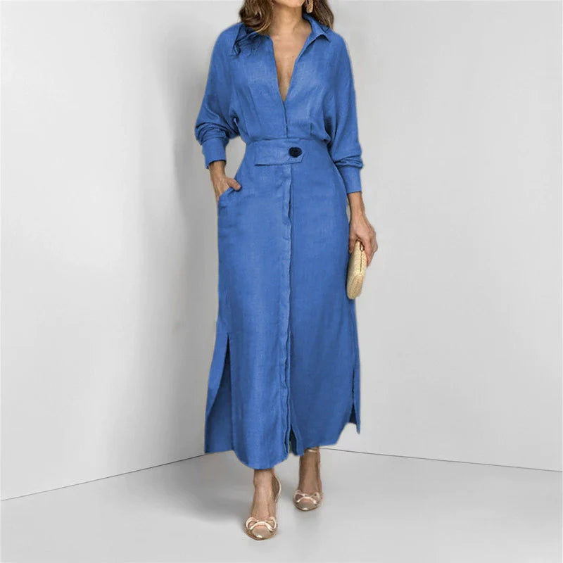 Aurélia™ — Robe longue fluide élégance naturelle