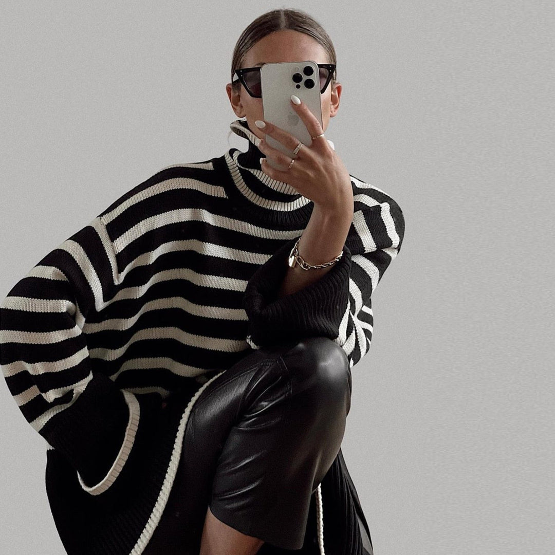 Éliane™ – Le Pull Rayé Élégance Décontractée