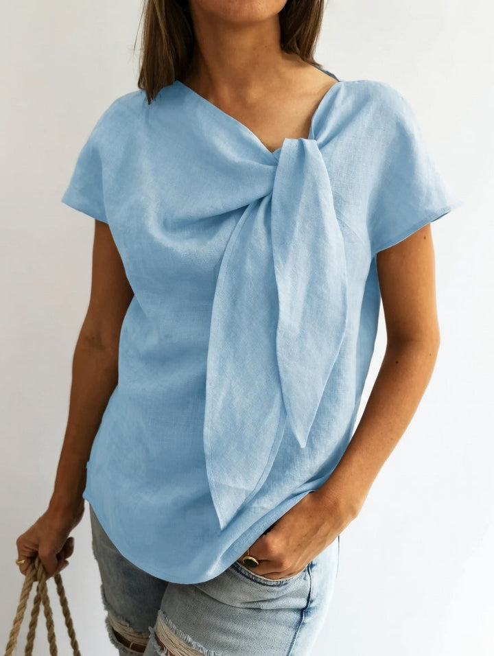 Elisa™ — Blouse élégante à nœud